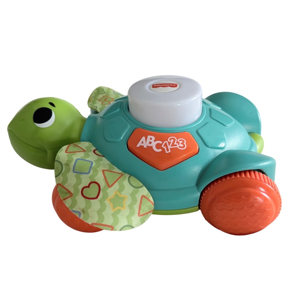 Fisher-Price Linkimals Crawl & Chase Turtle Kids OS Teal Light-Up GTK08